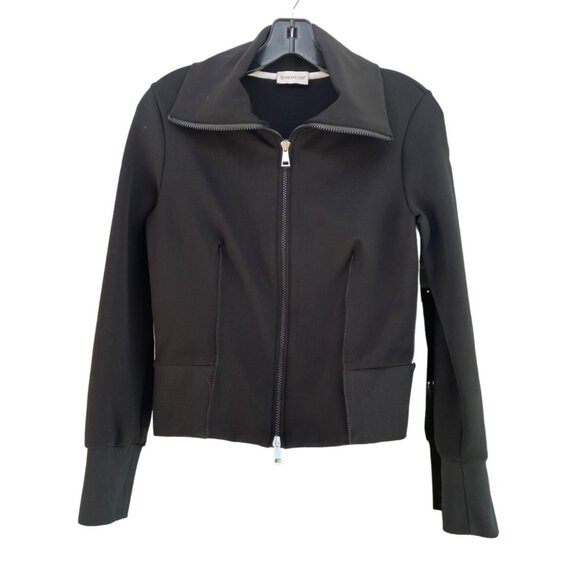 Moncler Jackets & Blazers - Moncler Maglia Cardigan Women's  Size S / 4 Black Zip-Up Turtle Neck Jacket